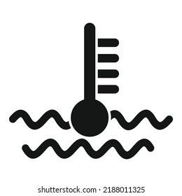 Car liquid temperature icon simple vector. Auto engine. Motor repair