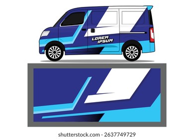 Car Livery Decal with Abstract Design Vector editable colour. Abstract racing and sport background for car livery or daily use car vinyl sticker