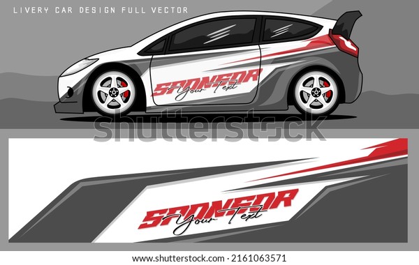 car\
livery design with cool graphics and a combination of red and gray\
colors for vehicles, branding and cutting\
stickers
