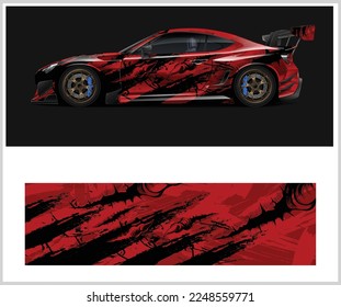 car livery design with sporty abstract background