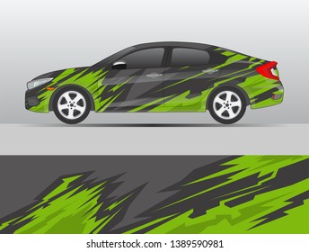 Car livery design vector. Abstract race style background concept for vehicle vinyl sticker wrap
