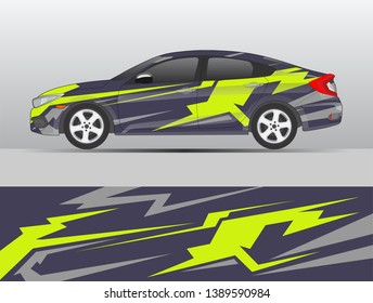 Car livery design vector. Abstract race style background concept for vehicle vinyl sticker wrap