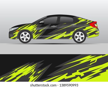 Car livery design vector. Abstract race style background concept for vehicle vinyl sticker wrap