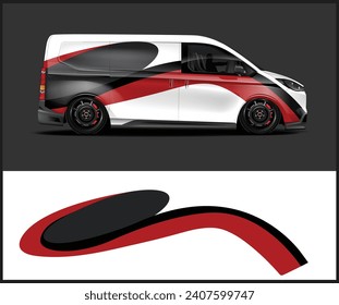vector de diseño de la línea de auto. Racing gráfico abstracto de bandas