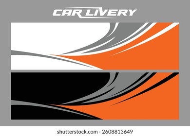 car livery design vector Graphic abstract stripe racing background kit designs for wrap vehicle EPS 10