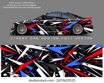  Vector de diseño de librea de coche. Diseños de fondo de carreras de rayas abstractas gráficas para envolver