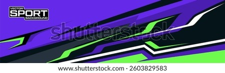 car livery design vector with purple colors. Graphic abstract stripe racing background kit designs for wrap vehicle