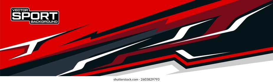 car livery design vector with red colors. Graphic abstract stripe racing background kit designs for wrap vehicle