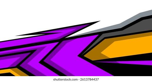 car livery design vector with red colors. Graphic abstract stripe racing background kit designs for wrap vehicle