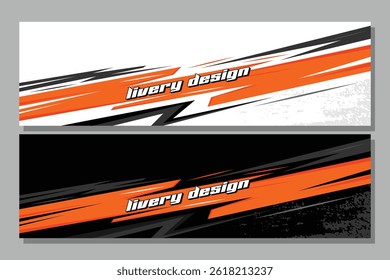Car livery with geometric line shape, car wrap vector, Abstract line graphic design for wrapping vehicle EPS 10