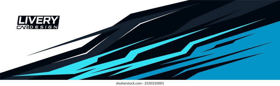 car livery with a geometric motif. Abstract sports background with exclusive colors, vector design for vehicle, banner, sport background.