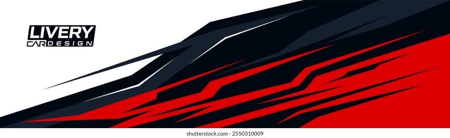 car livery with a geometric motif. Abstract sports background with exclusive colors, vector design for vehicle, banner, sport background.