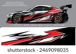 car livery graphic vector. abstract grunge background design for vehicle vinyl wrap and car branding