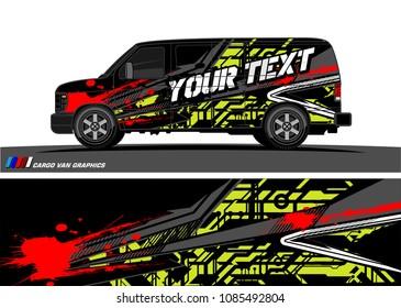 car livery Graphic vector. abstract racing shape design for vehicle vinyl wrap background