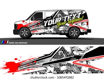 car livery Graphic vector. abstract racing shape design for vehicle vinyl wrap background