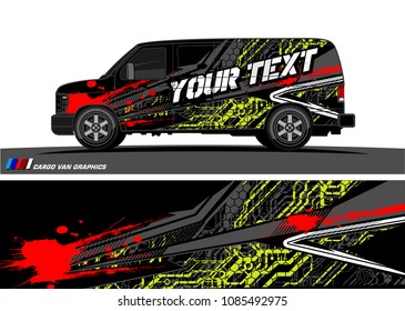car livery Graphic vector. abstract racing shape design for vehicle vinyl wrap background