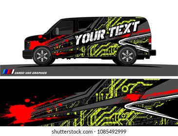 car livery Graphic vector. abstract racing shape design for vehicle vinyl wrap background