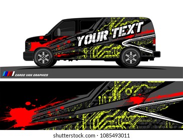 car livery Graphic vector. abstract racing shape design for vehicle vinyl wrap background