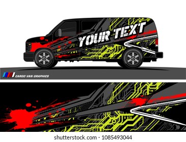 car livery Graphic vector. abstract racing shape design for vehicle vinyl wrap background