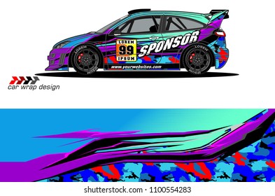 car livery Graphic vector. abstract racing background design for vehicle vinyl wrap