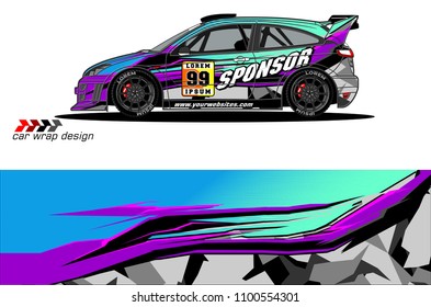 car livery Graphic vector. abstract racing background design for vehicle vinyl wrap