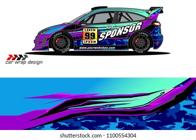 car livery Graphic vector. abstract racing background design for vehicle vinyl wrap