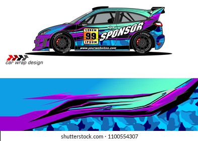 car livery Graphic vector. abstract racing background design for vehicle vinyl wrap