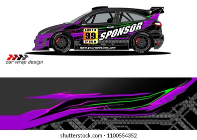 car livery Graphic vector. abstract racing background design for vehicle vinyl wrap