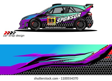car livery Graphic vector. abstract racing background design for vehicle vinyl wrap