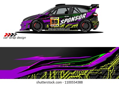 car livery Graphic vector. abstract racing background design for vehicle vinyl wrap