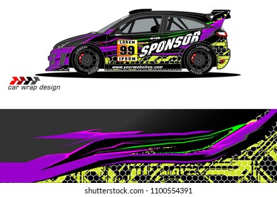 car livery Graphic vector. abstract racing background design for vehicle vinyl wrap