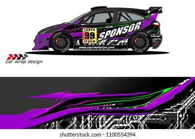car livery Graphic vector. abstract racing background design for vehicle vinyl wrap