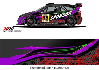 car livery Graphic vector. abstract racing background design for vehicle vinyl wrap