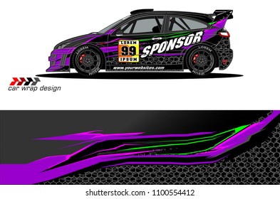 car livery Graphic vector. abstract racing background design for vehicle vinyl wrap