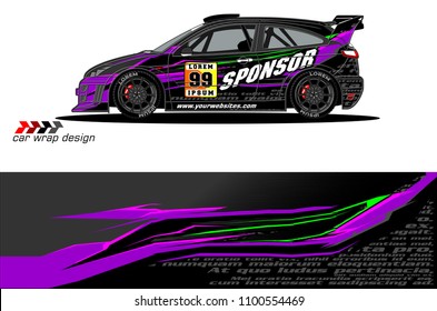car livery Graphic vector. abstract racing background design for vehicle vinyl wrap