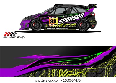 car livery Graphic vector. abstract racing background design for vehicle vinyl wrap