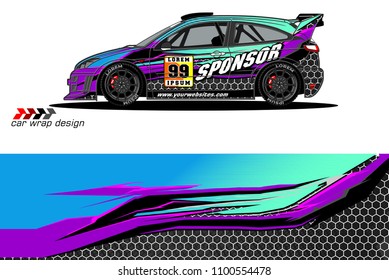 car livery Graphic vector. abstract racing background design for vehicle vinyl wrap