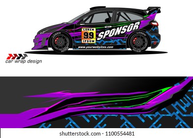 car livery Graphic vector. abstract racing background design for vehicle vinyl wrap