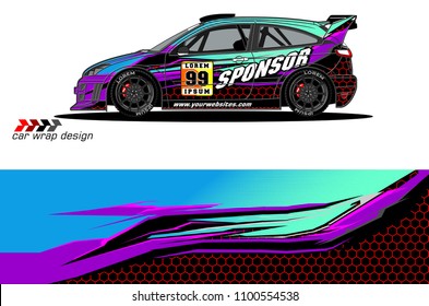 car livery Graphic vector. abstract racing background design for vehicle vinyl wrap