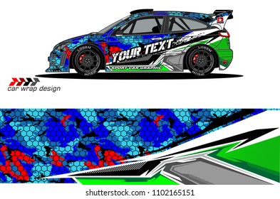car livery Graphic vector. abstract racing shape design for vehicle vinyl wrap background 
