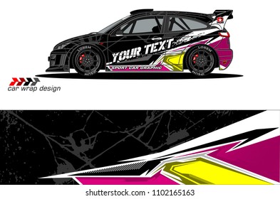 car livery Graphic vector. abstract racing shape design for vehicle vinyl wrap background 