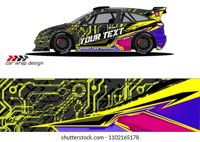 car livery Graphic vector. abstract racing shape design for vehicle vinyl wrap background 