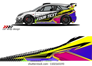 car livery Graphic vector. abstract racing shape design for vehicle vinyl wrap background 