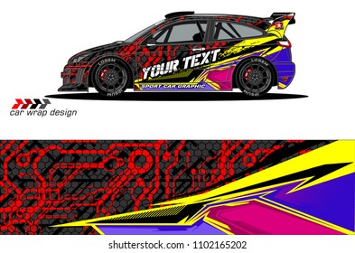 car livery Graphic vector. abstract racing shape design for vehicle vinyl wrap background 