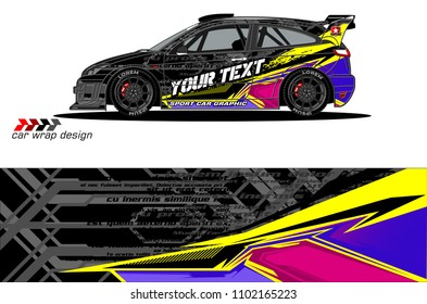 car livery Graphic vector. abstract racing shape design for vehicle vinyl wrap background 