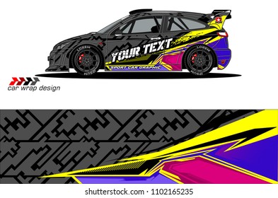 car livery Graphic vector. abstract racing shape design for vehicle vinyl wrap background 