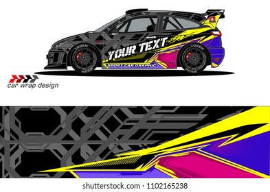 car livery Graphic vector. abstract racing shape design for vehicle vinyl wrap background 