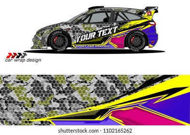 car livery Graphic vector. abstract racing shape design for vehicle vinyl wrap background 