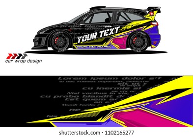 car livery Graphic vector. abstract racing shape design for vehicle vinyl wrap background 