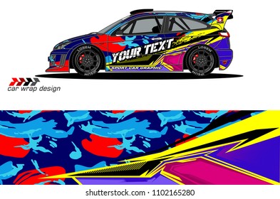 car livery Graphic vector. abstract racing shape design for vehicle vinyl wrap background 